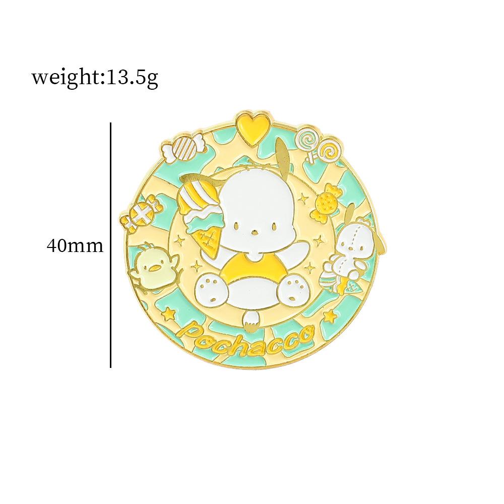 Милый Мягкий Моэ Пача Собака Металлическая Значок Куроми Sanrio Премиум Чувство Медальон Брошь