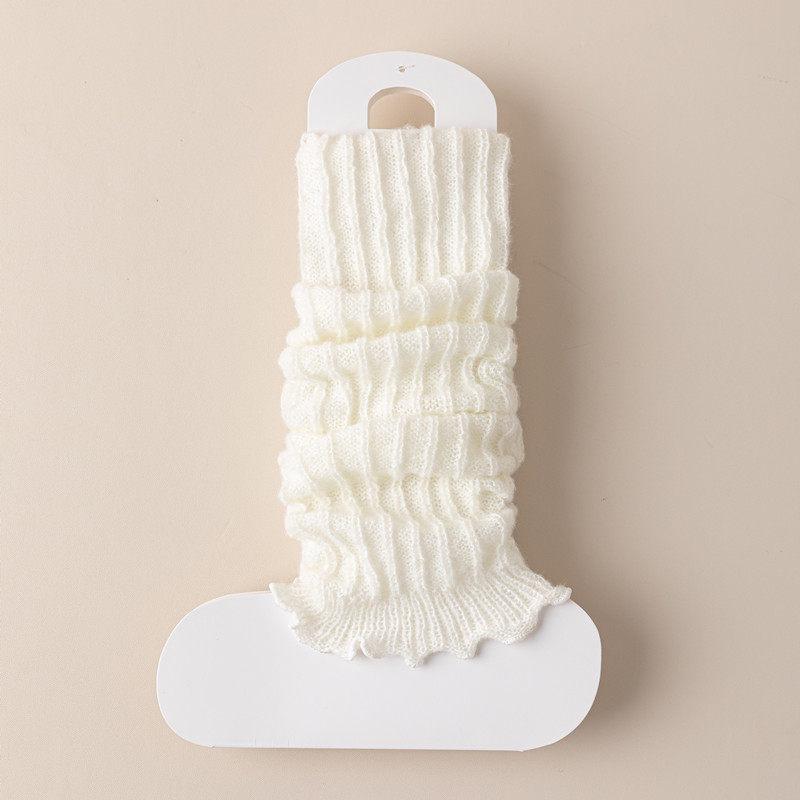 Женские белые вязаные носки-чулки для весны/осени, средней высоты до середины икры, в школьном стиле JK, идеально подходят к кожаной обуви