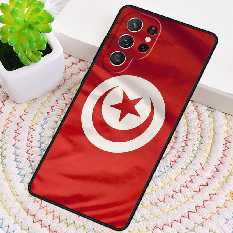 Чехол для телефона из ТПУ с картой и флагом Туниса для Samsung Galaxy note 10 pro S26 S25 S24 S23 S22 Ultra Plus S21 FE S20 Ударопрочный чехол