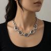 Exaggerated Rhinestone Necklace Irregular Women's Fashion Jewelry Luxury Necklace Bracelet  Gift