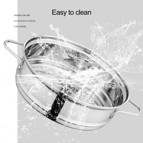 With Handle Food Steamer Multiple Layers Useful Stainless Steel Dumpling Steamer