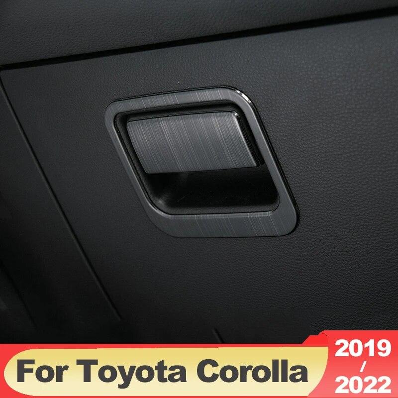 Stainless Car Glove Box Co-Pilot Handle Frame Trim Cover Stickers For Toyota Corolla - 2022 E210 Decoration Accessories