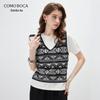 Женская трикотажная футболка Komon Boca со смешанным шелком и имитацией двух предметов