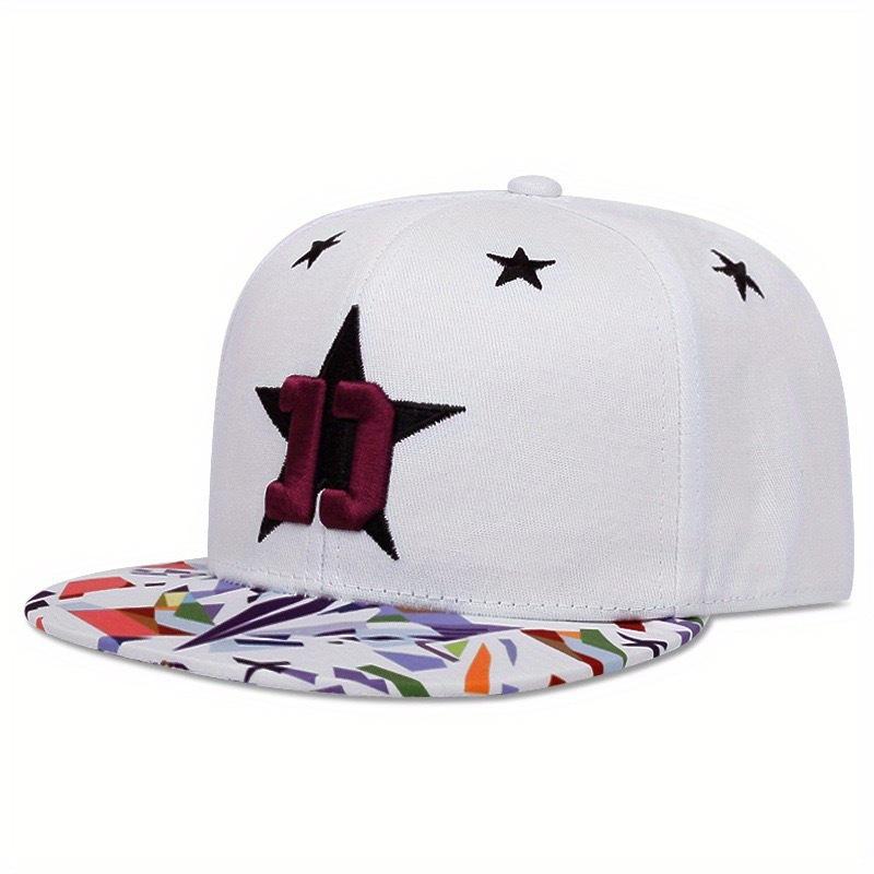 Lightning Embroidered Leopard Print Snapback Hat, Adjustable Hip Hop Baseball Cap