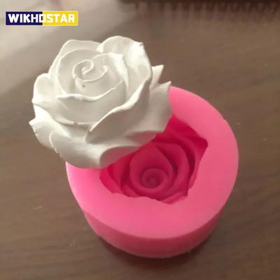 3D роза в форме цветения, силиконовая форма для помадки для торта, форма для свечей, кексов, желе, конфет, шоколадных украшений, инструмент для выпечки, форма