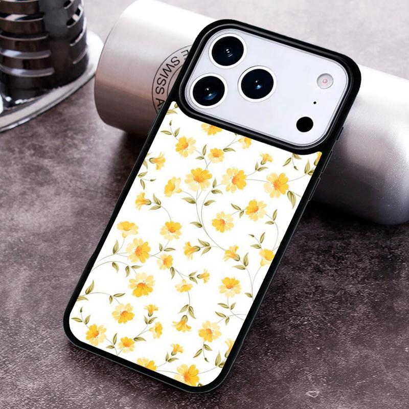 Желтые Цветы Космоса Лавандовый Чехол для Телефона Для iPhone 17,16e,15,14,13,12,11,Mini,Pro,MAX Мягкий Силиконовый Чехол