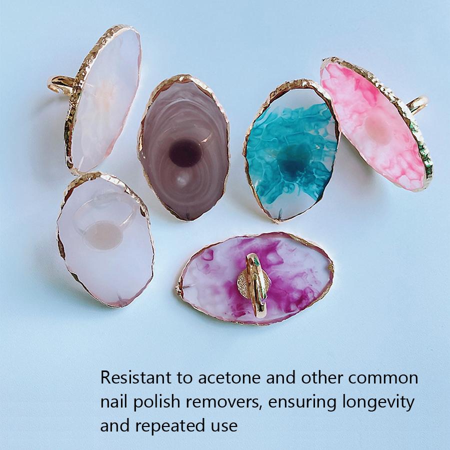 Палитра цветов для колец из смолы для нейл-арта, поднос для смешивания геля для нейл-арта, краски и дисплей