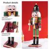 Wooden Nutcracker Solider Puppet Christmas Decor Gift Handmade Dolls Toys Home Office Table Decor Friends Gifts New Year Decor