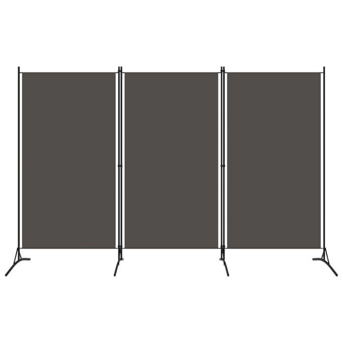 VidaXL Room Divider 3 Panels, 260x180 Cm, Polyester Fabric & Iron Structure, Anthracite, Foldable Privacy Screen, 320733