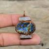 Labradorite Rough Pendant Electroformed Copper Pendant Mother Of Pearl Pendant Handmade Electroformed Jewelry Gift For Mom Gemstone Pendant