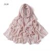 Fashion Scarf Solid Muslim Women's Hijab Scarves Chiffon Hair Ball Turban Ladies Hijabs For Head Female Long Wraps Headscarf