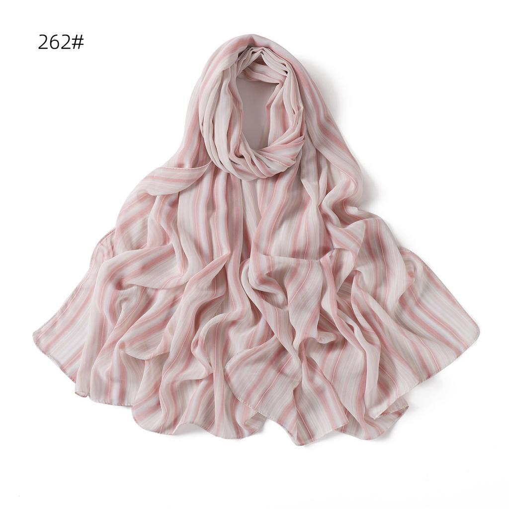 Fashion Scarf Solid Muslim Women's Hijab Scarves Chiffon Hair Ball Turban Ladies Hijabs For Head Female Long Wraps Headscarf