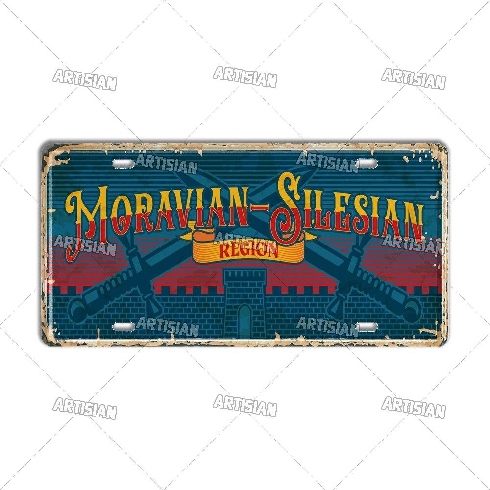 Artisian CZECH MINSK MOSCOW Ctiy Russia Travel Metal Sign Landmark Tin Plaque License Plate Car Plate Wall Decor Garage Bar