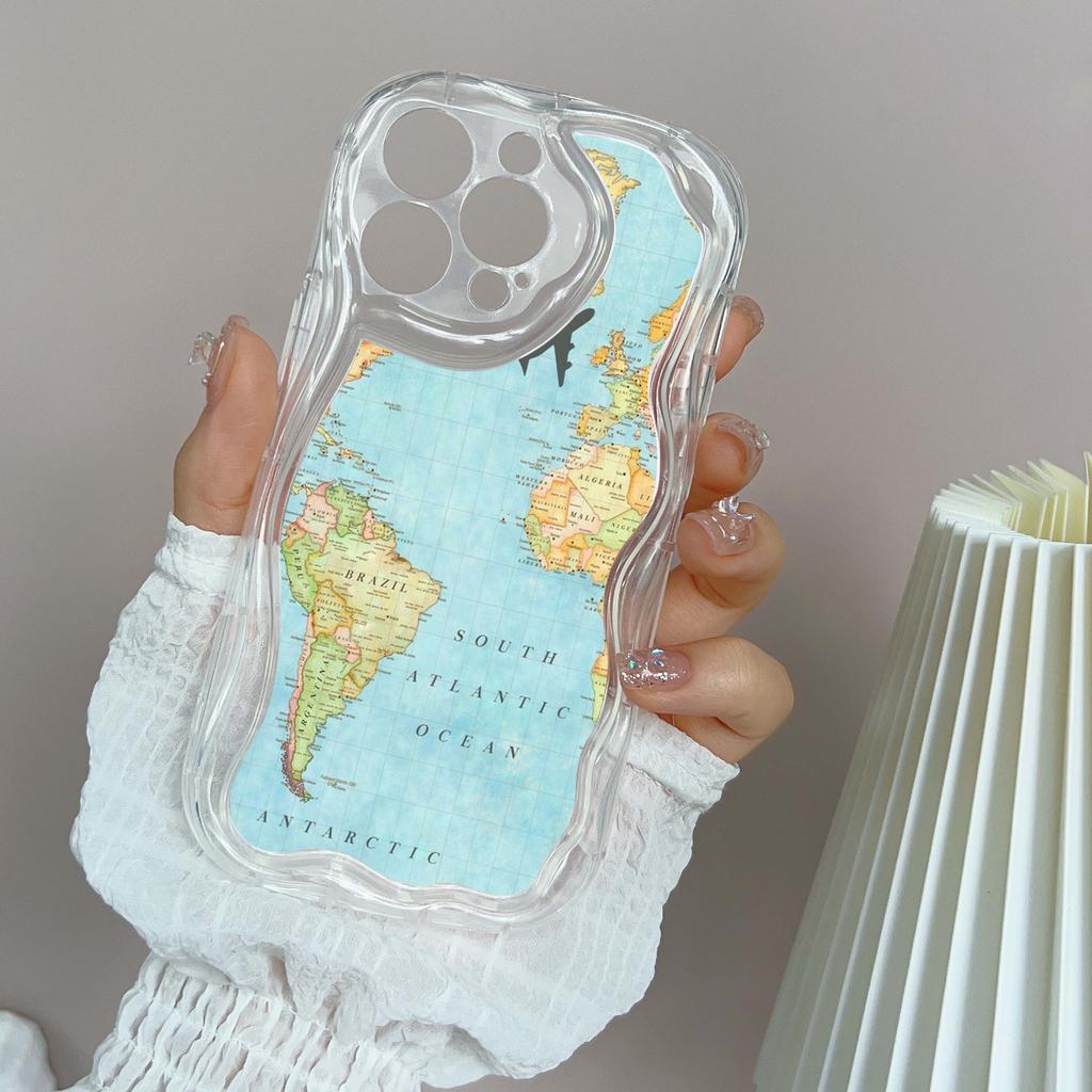 N90 Maps арт-дизайн Мягкие волнистые чехлы для телефонов для Samsung A54 A34 A13 A14 S23 S24 Ultra Xiaomi Redmi Note 13 12C Realme Infinix Защитный чехол-бампер