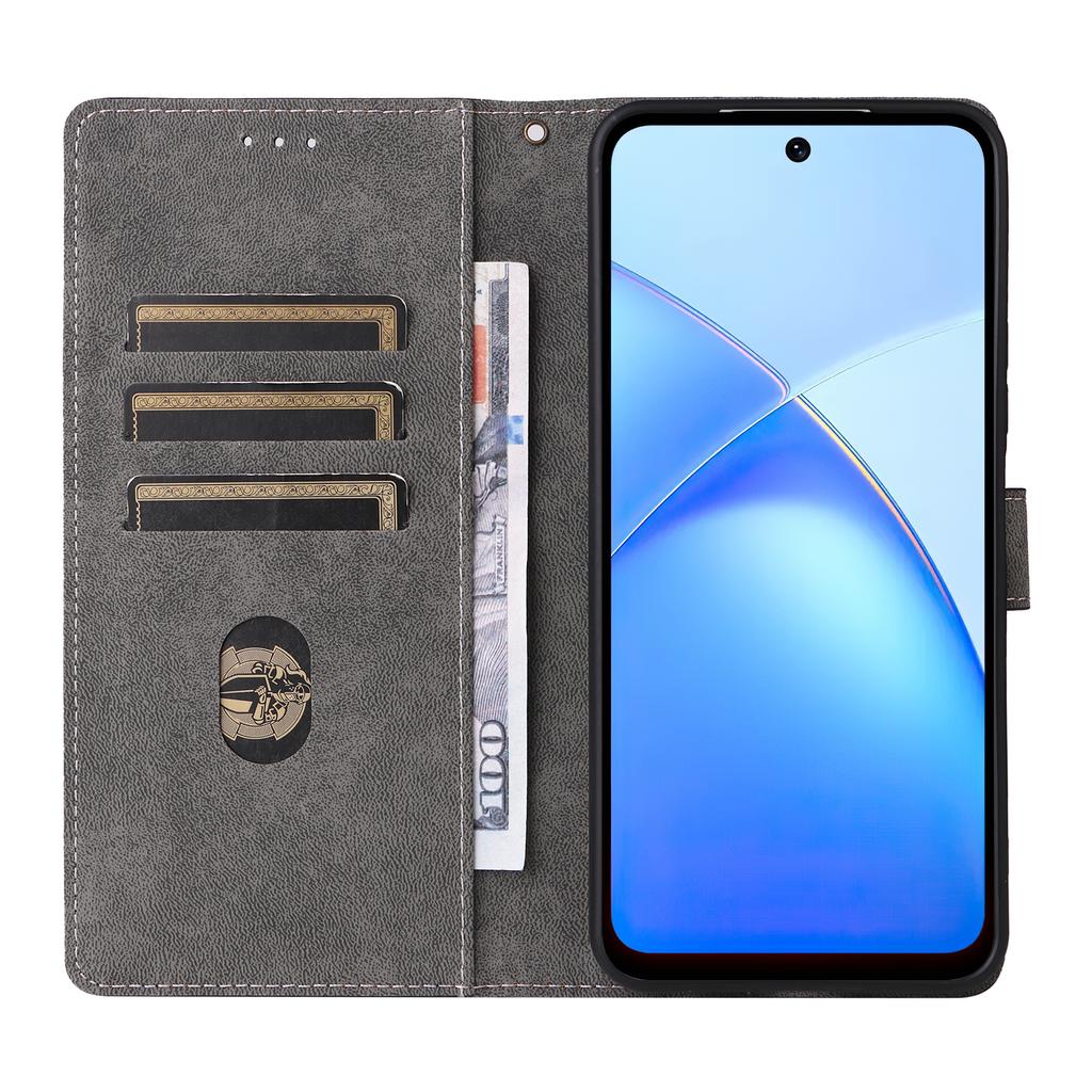 For Infinix Smart 10 Plus Case Wallet RFID Blocking PU Leather Phone Cover Stand with Strap