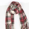 Рождественский красный клетчатый шарф женский зимний теплый ретро сеньорский новый подарочный шарф шаль студенческий