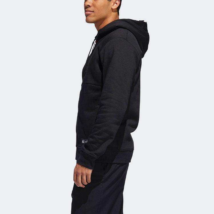 Adidas Мужская баскетбольная велюровая куртка CNY Dame с капюшоном и молнией во всю длину, черная DZ0857