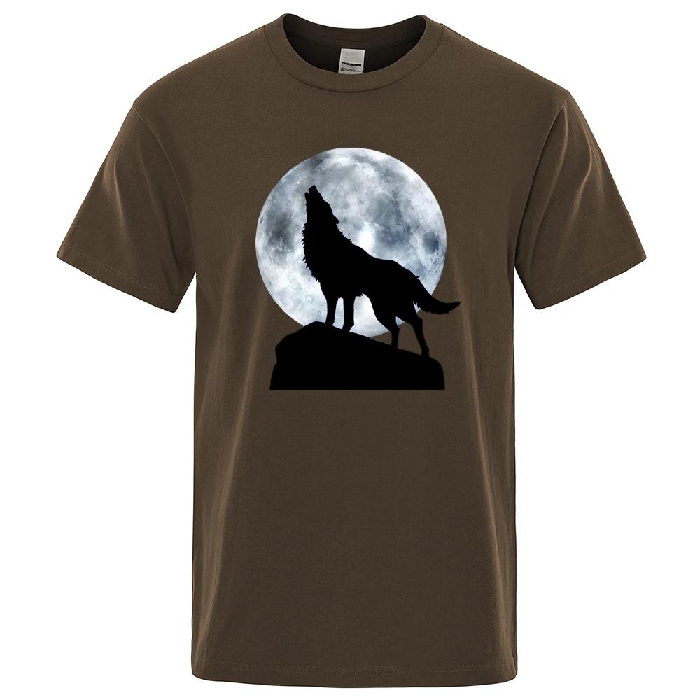 Funny Wolf Clothes Comfortable Street T-Shirt Summer 100% Cotton Oversize T-Shirt Hip Hop Personality Anti-Wrinkle T Shirts
