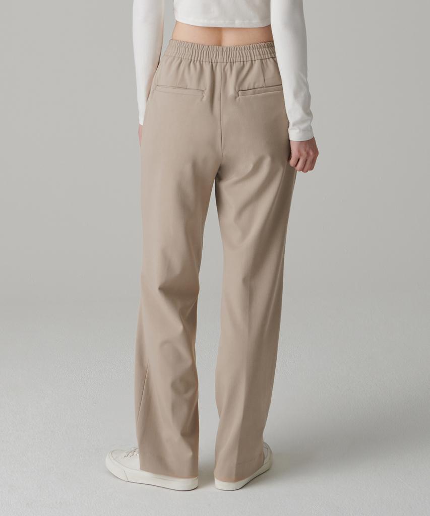 MUSINSA STANDARD Genderless Wide Elastic Waist Slacks [Beige]