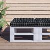 Pallet Cushion Black Checkered Pattern 60 x 60 x 12 cm Fabric