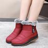 Winter Shoes Women Snow Boots Thick Sole Flat Waterproof Non-slip Ladies Ankle Boots Warm Plush Black Red Plus Size 41