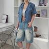 New ArrivalS Open Run Women S Check Pocket Cropped Box Short Sleeve Hoodie Shirt