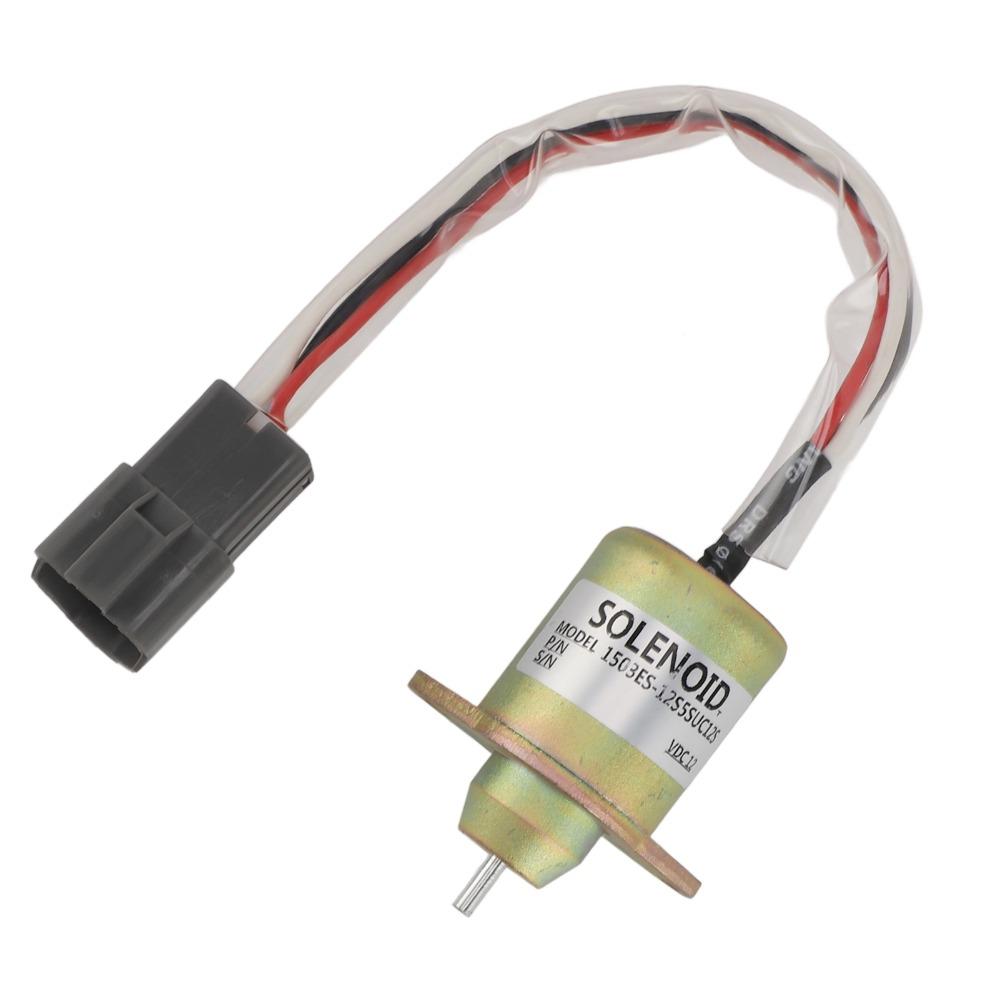 Gold Fuel Shut Off Solenoid Iron Shutdown Solenoid Valve Durable Engine Stop Solenoid