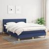 3130359 vidaXL Divan Bed with Mattress Blue 140x200 Cm Fabric
