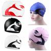 Silicone Swimming Cap Fishtail Pattern Diving Hat Simple Style Silicone Swimming Hat  for Swimming