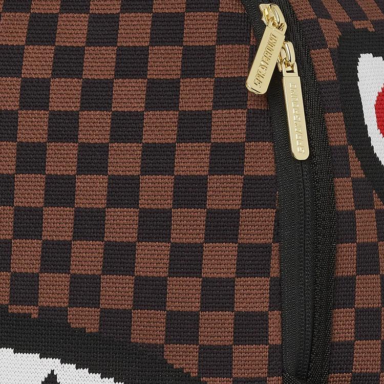 Sprayground Fashion Versatile Trendy Zipper Closure PVC Backpack Men backpack Brown 44631858282672