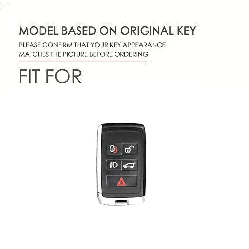 Car Key Case Cover For Land Rover Range Rover Sport Evoque Velar Discovery 5 Jaguar XJ XE XF XJL XFL E-Pace F-Pace Keychain Men