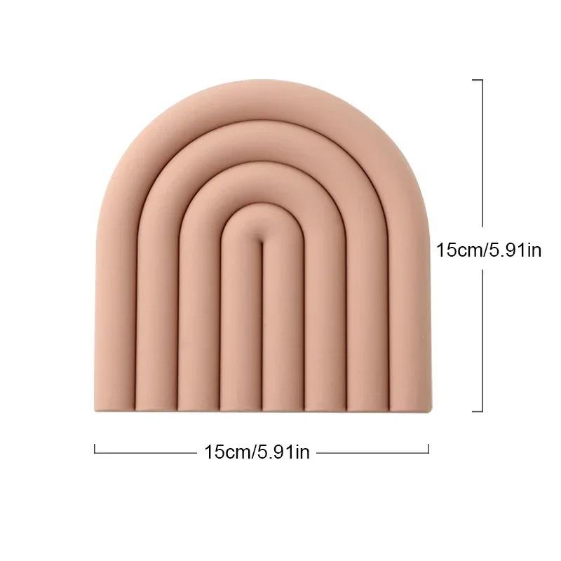 Радужный силиконовый коврик для стола Coaster Multifunctional Pot Holders For Kitchen Heat Resistant Pan Dispenser Placemat