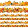 Fancy Land Pumpk Maple Leaves Bulletin Board Border Fall Border Trim for Classroom 68ft