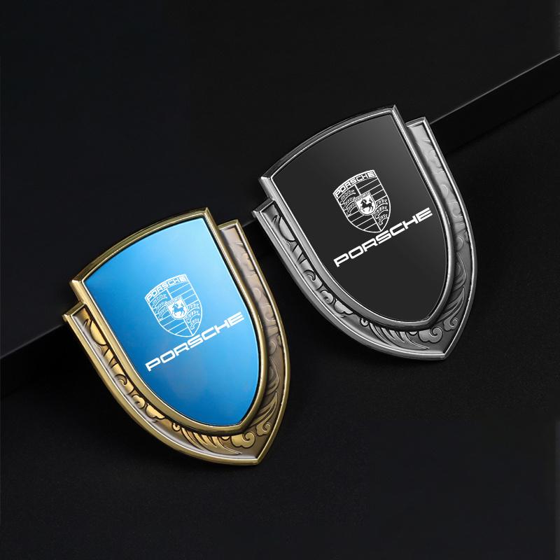 Металлические 3D Наклейки-Эмблемы на Бок Кузова Автомобиля Для Porsche Cayenne Panamera Macan 911 718 Taycan Cayman Аксессуары для Внешнего Вида Авто