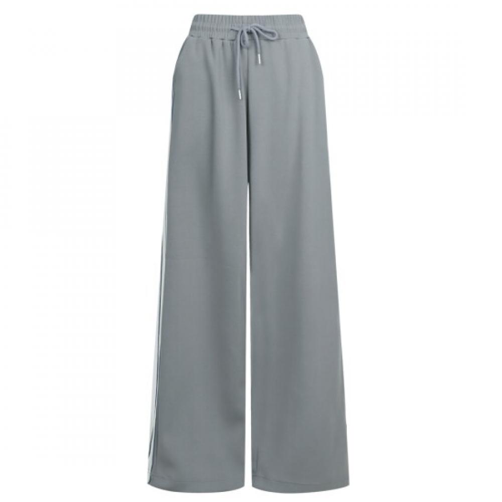 Shop Womens Stretch Wide Pants Side Stripe Drawstring Gray Pic Wpt 21067
