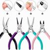 4 Pack Jewelry Pliers Jewelry Making Pliers Tools Kit With Needle Nose Pliers/Chain Nose Pliers, Round Nose Pliers