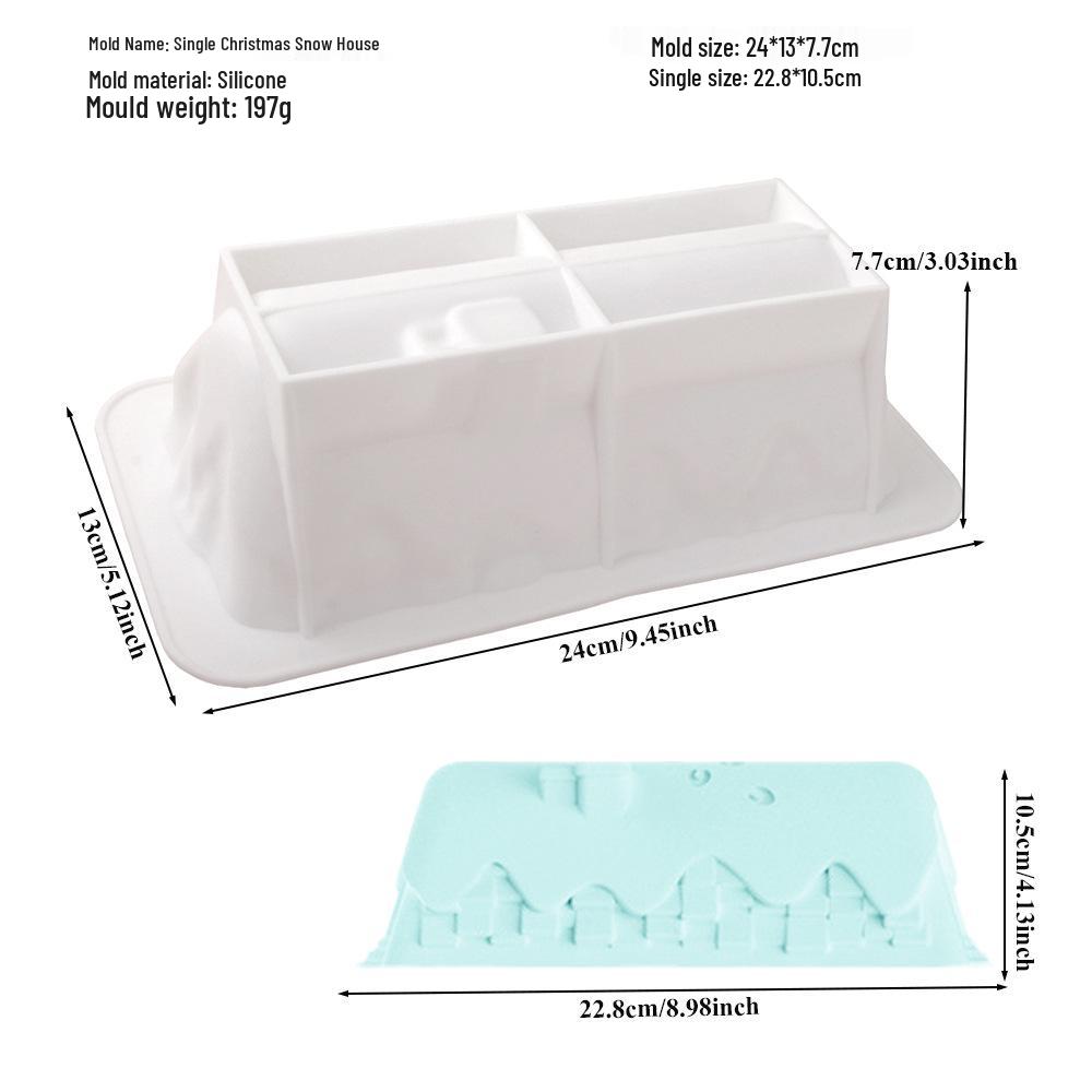 Силиконовая форма Shenhong с 6 ячейками «Рождественская елка и Санта» для муссового торта и выпечки шоколада