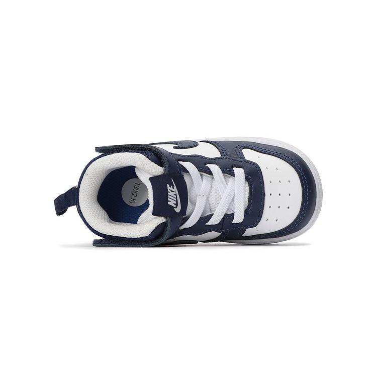 Nike Court Borough Mid 2 Toddler 'White Signal Blue' (Unisex) White / Signal Blue / Blue Void Toddler Shoes CD7784 107