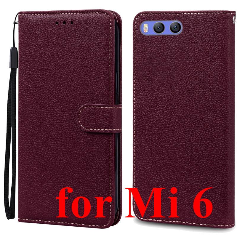Mi 6 Case For Xiaomi Mi 6 Case Redmi 6 Leather Wallet Flip Case For Xiaomi Redmi 6 Mi6 Phone Case Redmi6 Cover Fundas Shell Bags