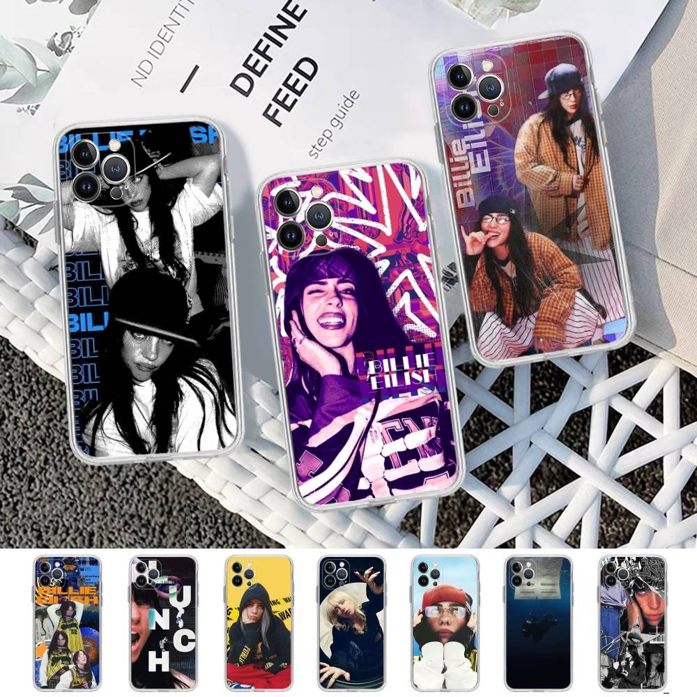 Прозрачный чехол для телефона от поп-певицы B-Billie для IPhone 17 Air 16 Pro Max 15 14 13 12 11Plus Ударопрочный чехол