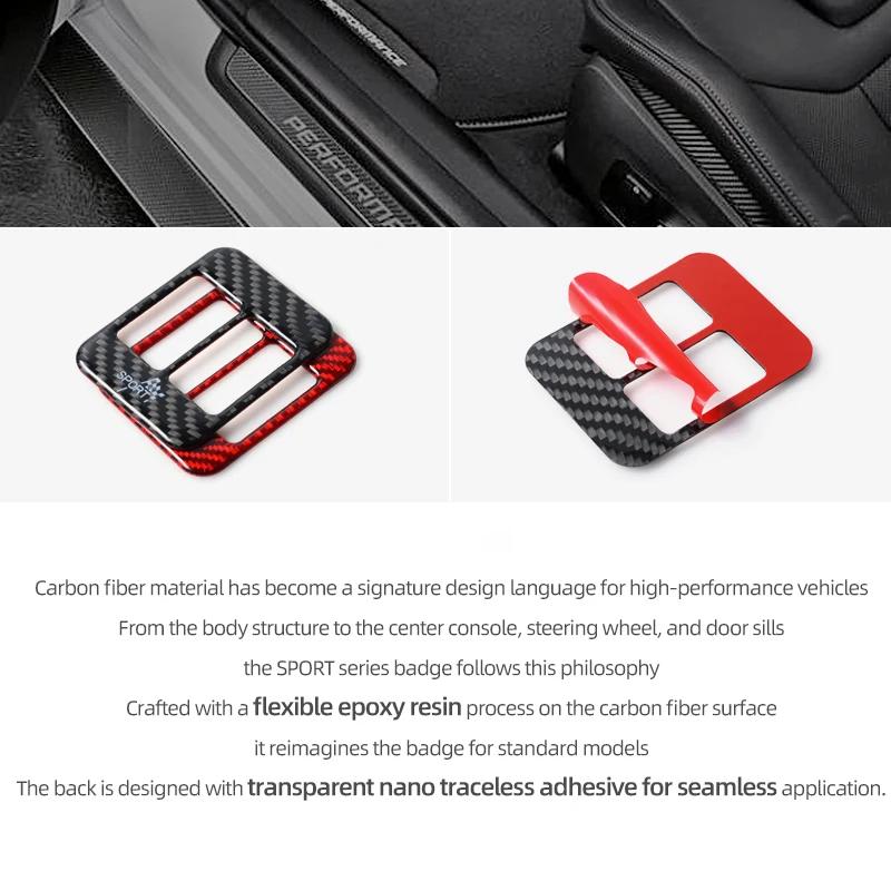 Для Subaru BRZ/Toyota GR86 2013-2020 Углеродное волокно Салон автомобиля Центральная консоль Отделка обогрева сидений Наклейка Декор для тюнинга Аксессуары