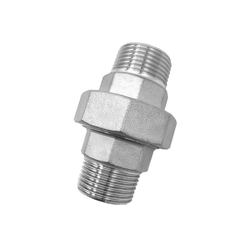 304 Stainless Steel BSPT Double Male Thread Union