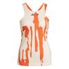 Tebe Magugu Tennis New York Tank Top MLQ28 Ecru Orange L Y-Back Women's Tint/Impact (HT4235)