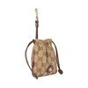 Gucci Pouch With Woven Stripe Details In Light Gold Hardware GG Canvas Coin Purse Nano Women Pouches Beige Dark-Brown 837667-FAEUY-9795