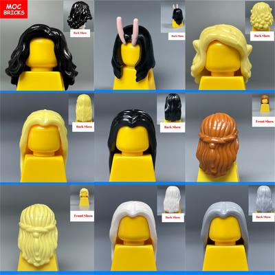 Нетоксичные кубики Moc Женские волосы Мори Дети Женщины Модель Прямые волосы 4 см Фигурка Одевается Собранные Образовательные Строительные Блоки Игрушки