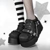Punk Metal Chain Chunky Platform Ankle Boots Women 2024 Autumn Y2K Thick Bottom Denim Boots Woman Black Gothic Lolita Shoes