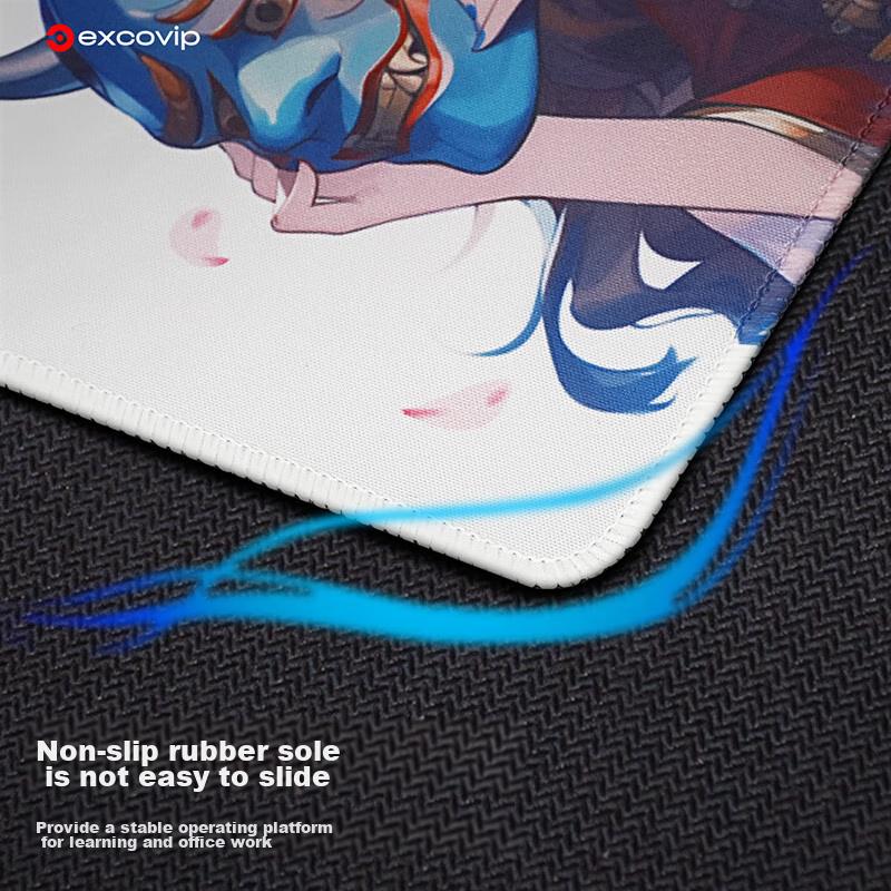 EXCO (EXCO) Guimian Xianji Mouse Pad, Small Cartoon Anime Desk Mat with Locked Edges, Office And Gaming Computer Pad, Portable And Convenient, 0239
