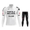 Men Women Cycling Jersey Set Long Sleeve Quick Dry Bike Apparel Outdoor Sport Wear