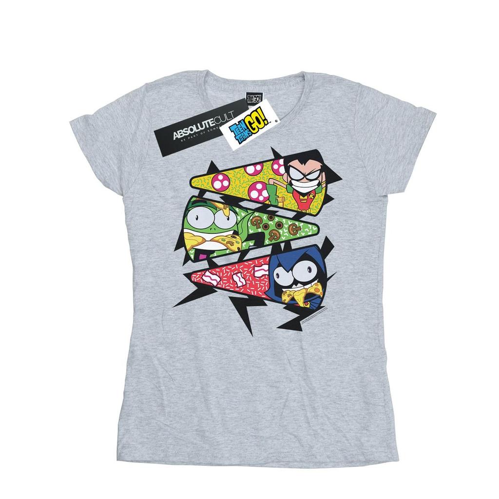 DC Comics Womens/Ladies Teen Titans Go Pizza Slice Cotton T-Shirt