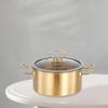 Korean Noodle Pot Cooking Nonstick with Lid Fast Heating Sturdy Stainless Steel Kitchenware
